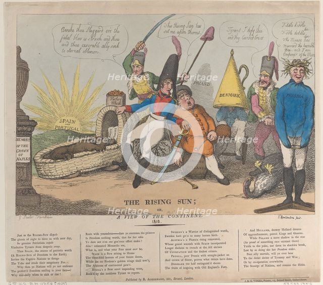 The Rising Sun; Or, A View of the Continent, August 28, 1810., August 28, 1810. Creator: Thomas Rowlandson.