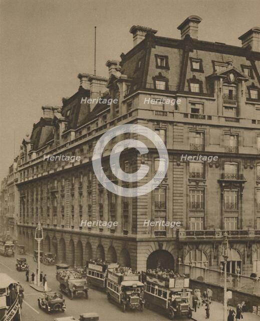 'The Ritz on the Site of the Hotels of Many Generations', c1935. Creator: Donald McLeish.