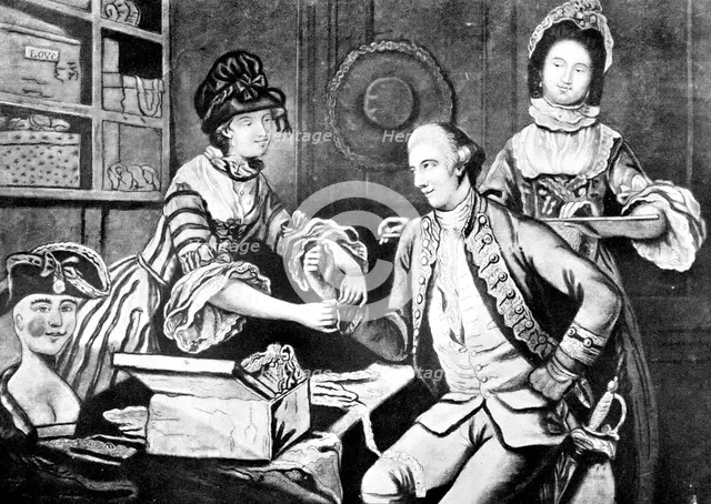 'The Rival Milliners', 1770. Artist: Unknown