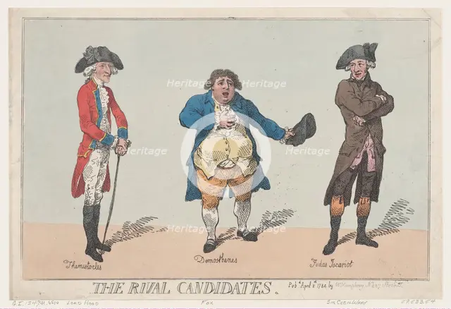 The Rival Candidates, April 8, 1784., April 8, 1784. Creator: Thomas Rowlandson.
