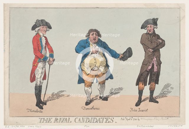 The Rival Candidates, April 8, 1784., April 8, 1784. Creator: Thomas Rowlandson.