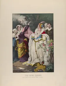The Rival Queens - Mary Queen of Scots Defying Queen Elizabeth, 1857-72., 1857-72. Creators: Nathaniel Currier, James Merritt Ives, Currier and Ives