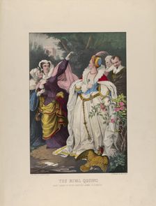 The Rival Queens - Mary Queen of Scots Defying Queen Elizabeth, 1857-72., 1857-72. Creators: Nathaniel Currier, James Merritt Ives, Currier and Ives