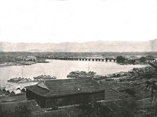 The River Min and the Great Bridge, Foochow, China, 1895. Creator: W & S Ltd