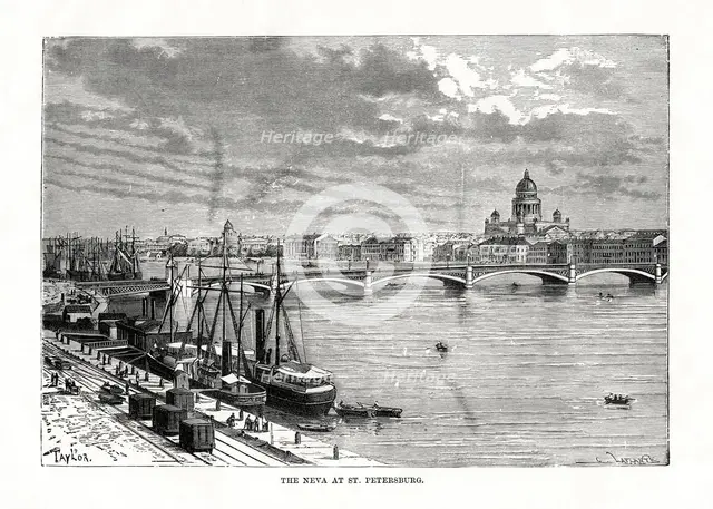 The River Neva, St Petersburg, 1879. Artist: C Laplante