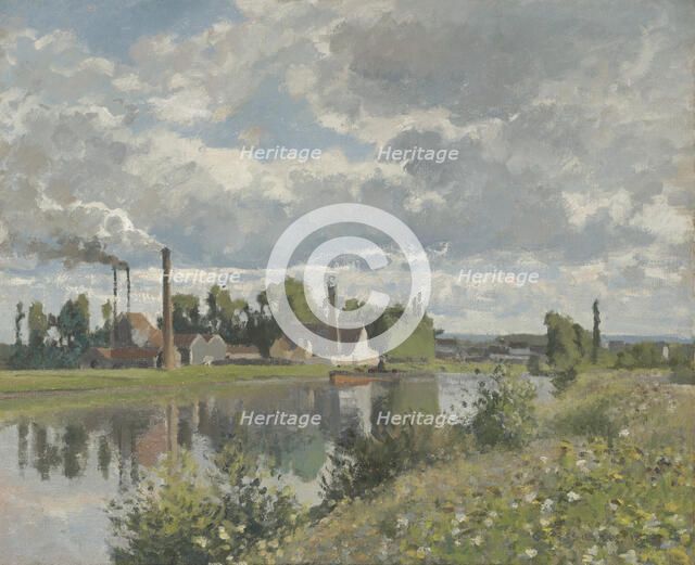 The River Oise Near Pontoise, 1873. Creator: Camille Pissarro.