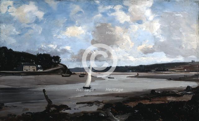 'The River at Half Tide', 1874.  Artist: Emmanuel Lansyer