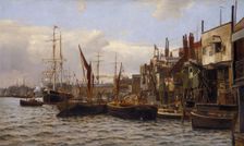 The River at Limehouse c1890. Creator: Frederick A Winkfield