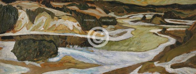 The River Ångermanälven, 1930. Creator: Helmer Osslund.
