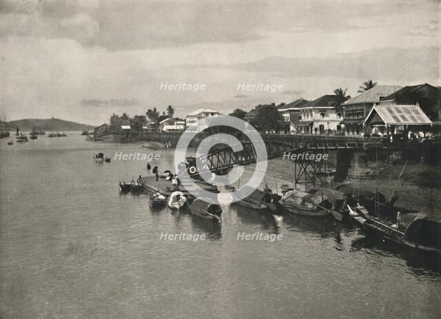'The River Bank and Strand Road, Moulmein', 1900. Creator: Unknown.