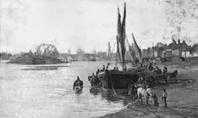 'The River Bank", after CW Wyllie 1890. Creator: Unknown
