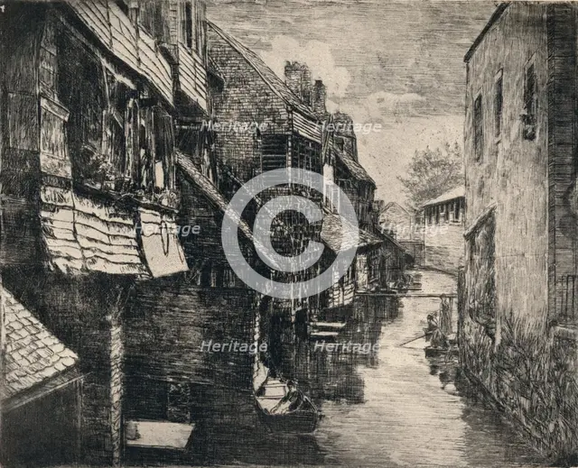 'The River Bievre at Gentilly', 1915. Artist: P Roy.
