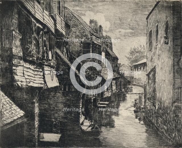 'The River Bievre at Gentilly', 1915. Artist: P Roy.