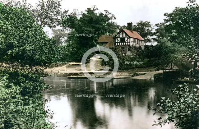 The River Dee at Chester, Cheshire, 1926.Artist: Cavenders Ltd