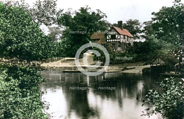 The River Dee at Chester, Cheshire, 1926.Artist: Cavenders Ltd
