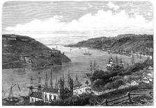 The River Douro at Oporto, from the gardens of the Exhibition Palace, 1865. Creator: Unknown