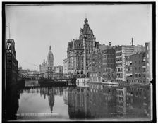The River from Sycamore St., Milwaukee, c1901. Creator: Unknown