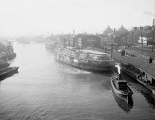 The River from the viaduct, Cleveland, O[hio], (c1905?). Creator: Unknown