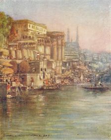 The River Front, Benares 1905. Artist: Mortimer Luddington Menpes