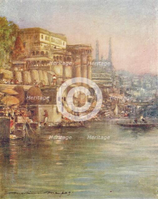 'The River Front, Benares', 1905. Artist: Mortimer Luddington Menpes.