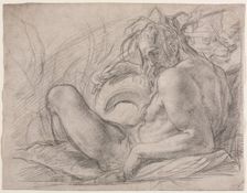 The River God Tiber (Study for a fresco, Miracle of the Snow...Florence), 1589. Creator: Bernardino Poccetti (Italian, 1548-1612)