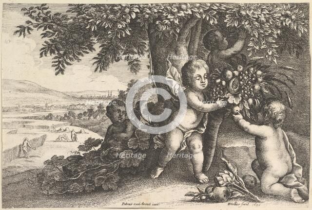 The River God and the Boys, 1625-77. Creator: Wenceslaus Hollar.