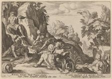The River God Peneus Surrounded by Other Divinities, 1589. Creator: Goltzius, Workshop of Hendrick, after Hendrick Gol