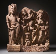 The River Goddess Ganga (Ganges) and Attendants, c.800. Creator: Unknown