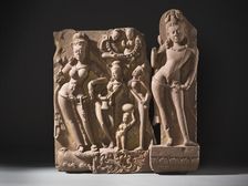 The River Goddess Yamuna and Attendants, c.800. Creator: Unknown