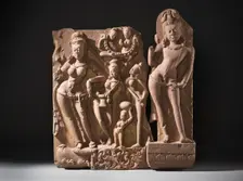 The River Goddess Yamuna and Attendants, c.800. Creator: Unknown