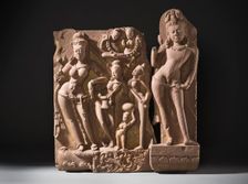 The River Goddess Yamuna and Attendants, c.800. Creator: Unknown