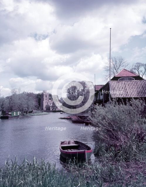 The River Great Ouse at Hemingford Grey, Huntingdonshire, c1955. Creator: Arthur Charles Kirby Ware.