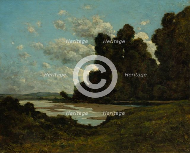 The River Loire at Nevers, 1901. Creator: Henri Joseph Harpignies (French, 1819-1916).