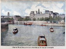 The River Seine and the Hotel de Ville, Paris, 1903