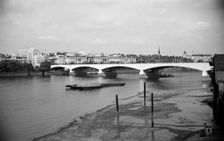 The River Thames and Waterloo Bridge, London, c1945-c1965. Artist: SW Rawlings