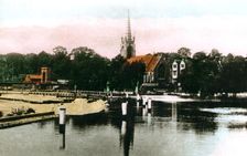 The River Thames at Marlow, Buckinghamshire, 1926.Artist: Cavenders Ltd