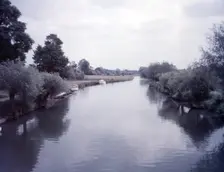 The River Thames at Newbridge, Oxfordshire, c1955. Creator: Arthur Charles Kirby Ware