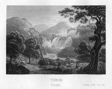 The River Tiber at Tivoli, Italy, c1833