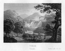 The River Tiber at Tivoli, Italy, c1833. Creator: Unknown