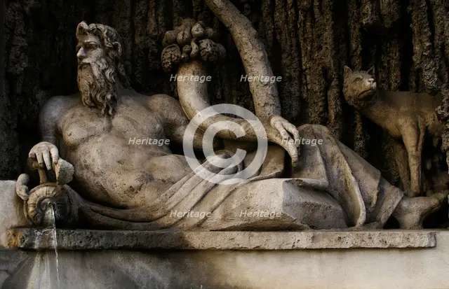 The River Tiber, Quattro Fontane, Rome, Italy, 2009.  Creator: LTL.