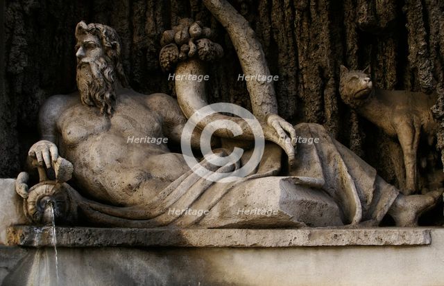 The River Tiber, Quattro Fontane, Rome, Italy, 2009.  Creator: LTL.