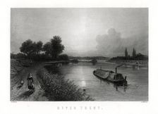 The River Trent, England, 1883.Artist: A Willmore