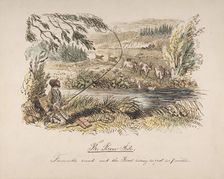 The Riverside, Favourable Wind and the Trout Rising as Fast as Possible, 1830-64. Creator: John Leech