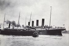 The RMS Titanic leaving Southampton, 10 April 1912