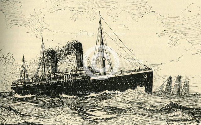 'The R.M.S. Oceanic', 1901.  Creator: Norman Wilkinson.