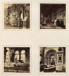 [The Rochester Doorway; Vestibule, Garden Side of English Medieval Court; Byzantine Co..., ca. 1859. Creator: Attributed to Philip Henry Delamotte