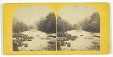 The Rock called "Dovedale Church," In the distance, mid-19th century. Creator: W. Woodward