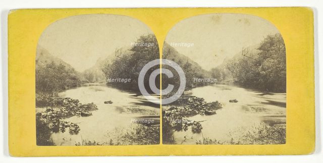 The Rock called "Dovedale Church," In the distance, mid-19th century. Creator: W. Woodward.