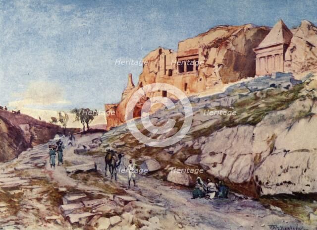 'The Rock-Cut Tombs of the Valley of Jehoshaphat', 1902. Creator: John Fulleylove.