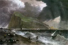 The Rock of Gibraltar, as seen from the bay side, 20th century